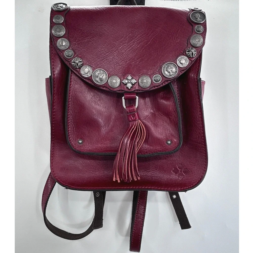 Patricia Nash Jovanna Renaissance Coin Leather Backpack Oxblood NWT Artisan